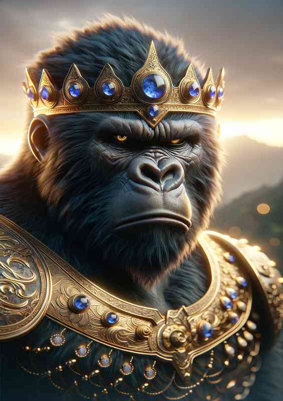 Gorilla king showcasing his stern expression | Poster