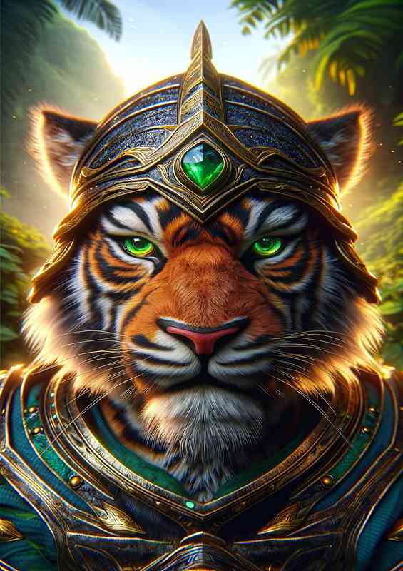 Tiger warriors face capturing the fierce determination | Poster