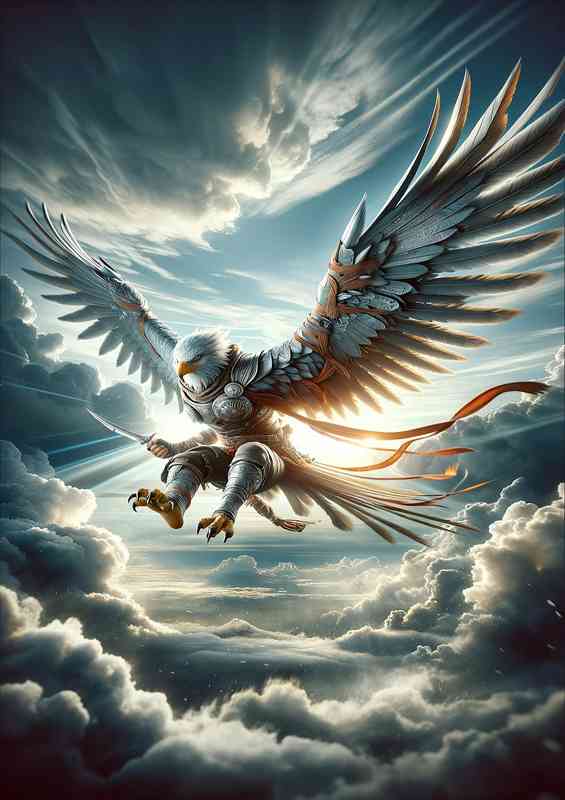 Warrior animal dynamic action a majestic eagle | Di-Bond