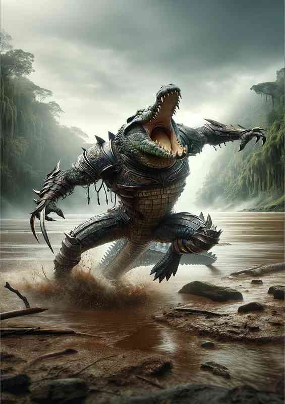 Warrior animal formidable crocodile | Di-Bond