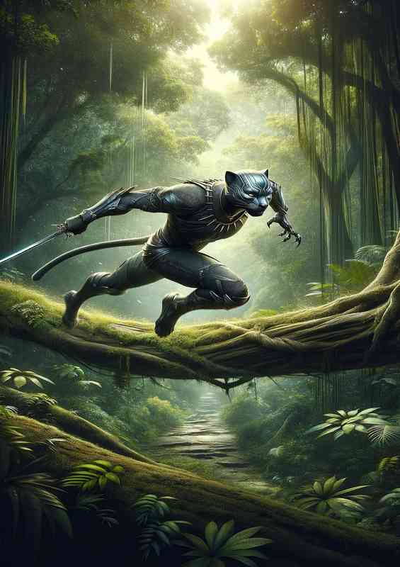 Warrior animal in a stealthy panther | Canvas