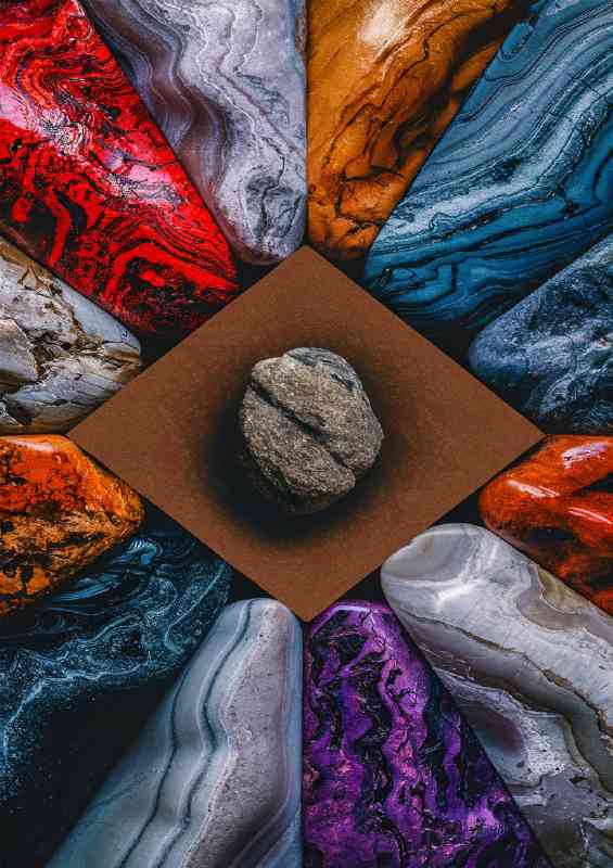 Arrangment of Beautiful coloured stones | Di-Bond
