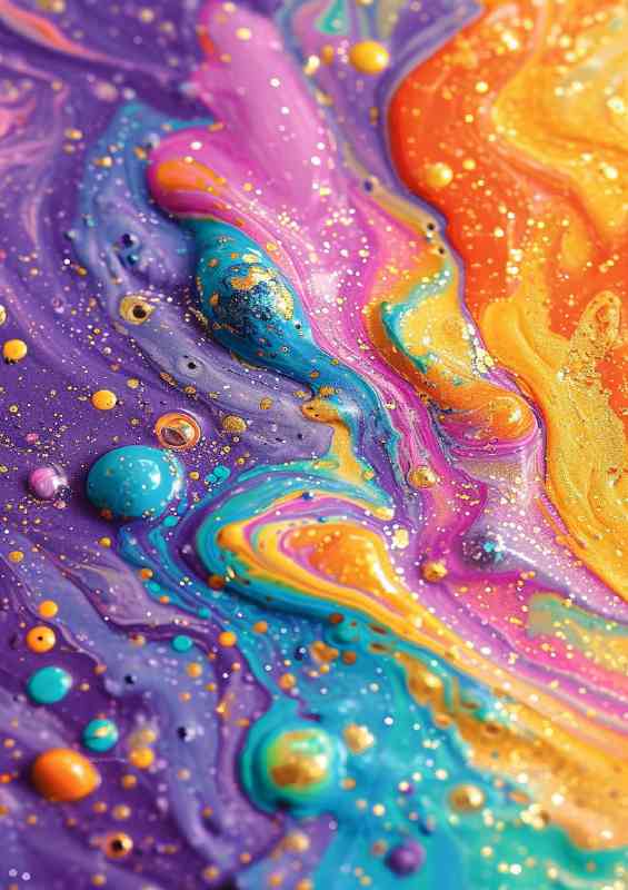Colorful drops of water on a surface | Canvas
