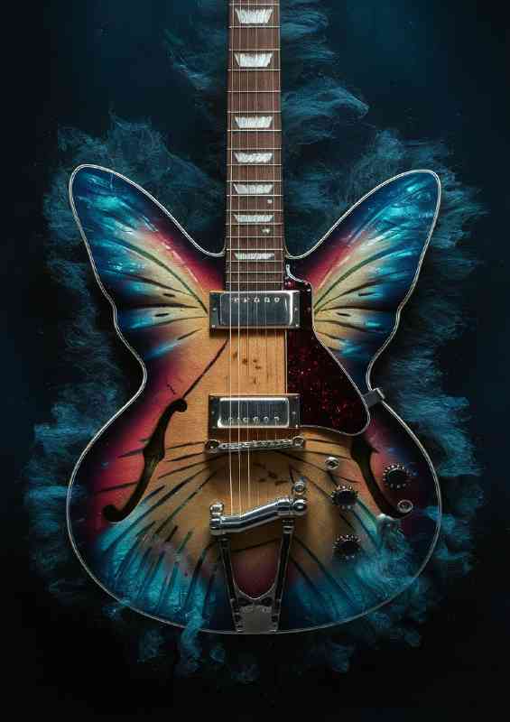 Magical Guitar blues and yellows | Di-Bond