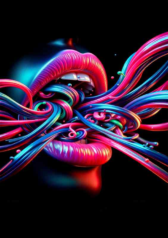 Mouth slightly open | Di-Bond