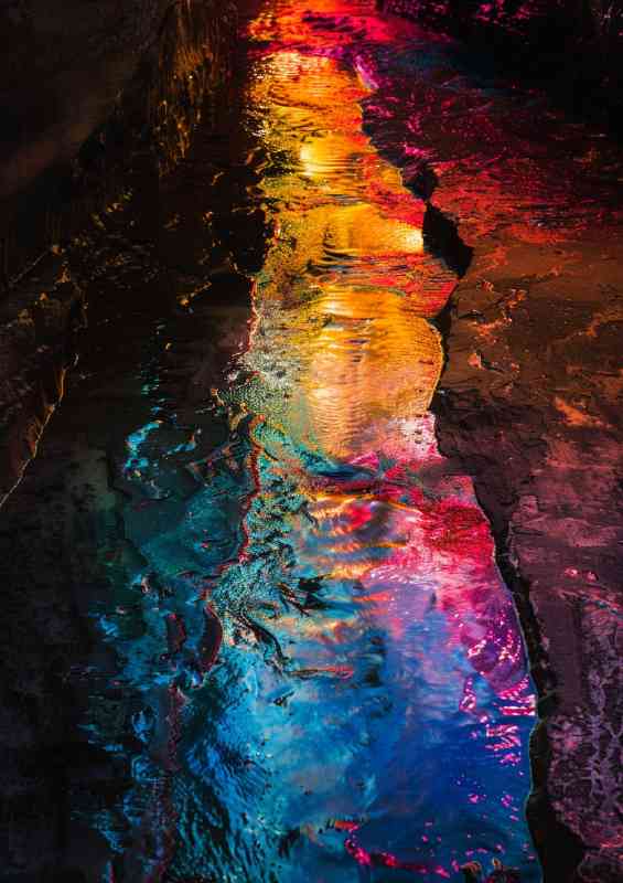 Rainbow colours blasted | Metal Poster