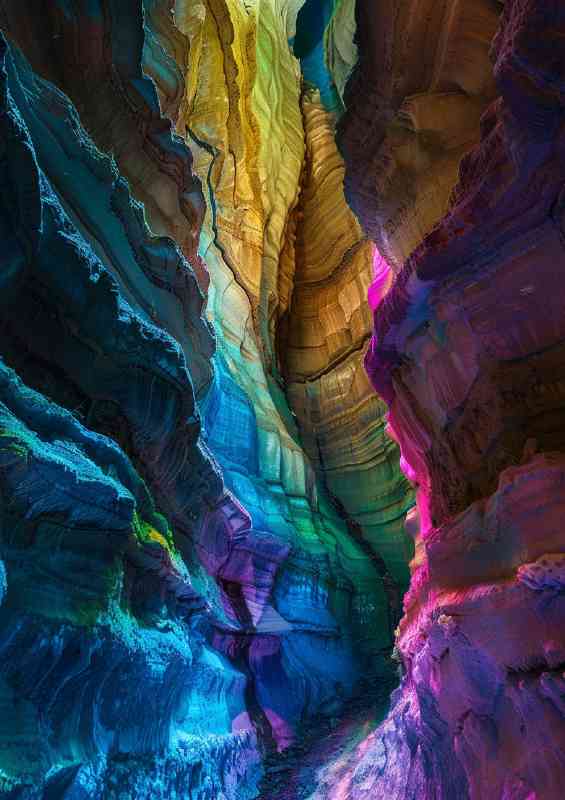 Rainbow over the river blast | Poster