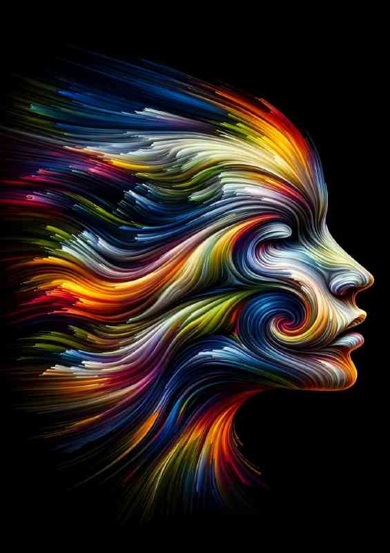 Fusion of human features with abstract art | Di-Bond