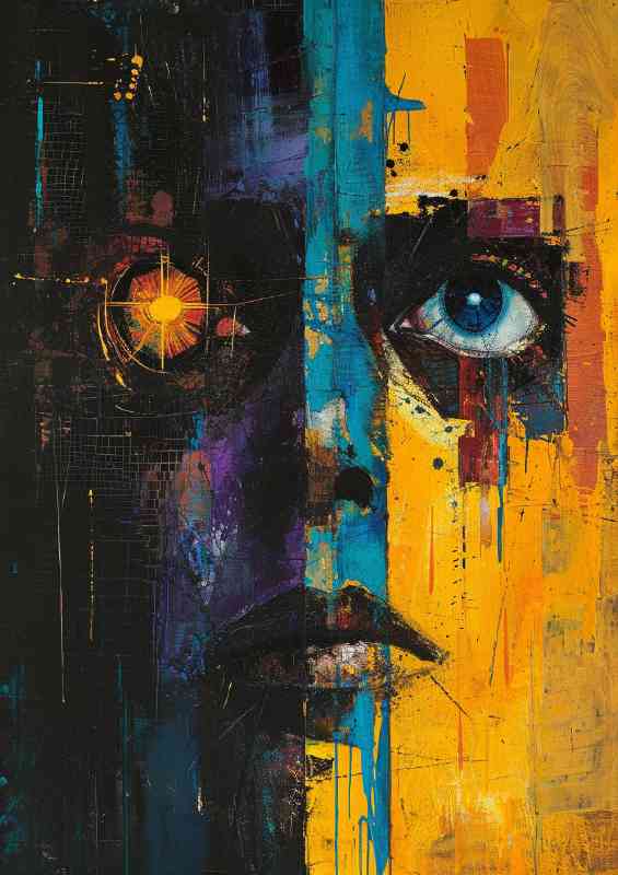 Painting of what seems to be a face | Poster