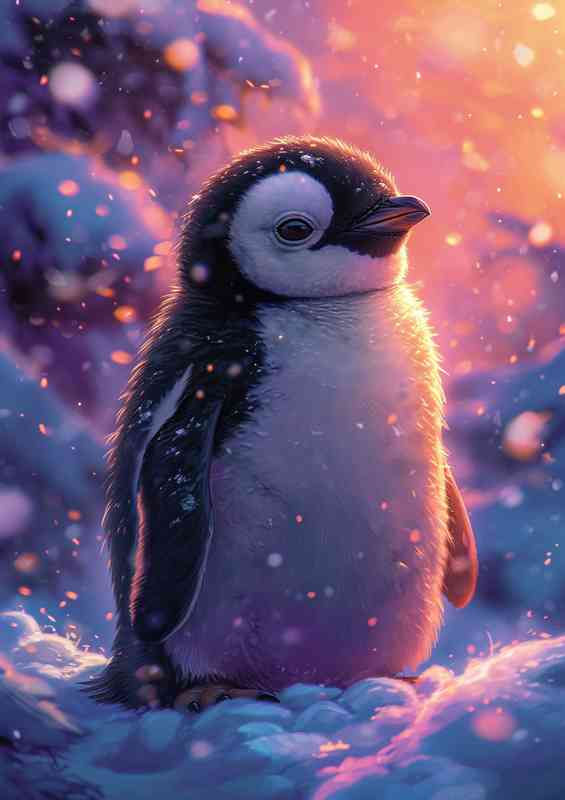 Cute cuddly penguin | Poster
