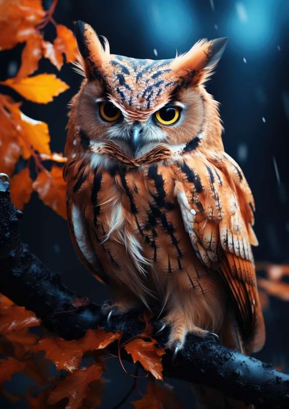 Owl in browns colour | Canvas
