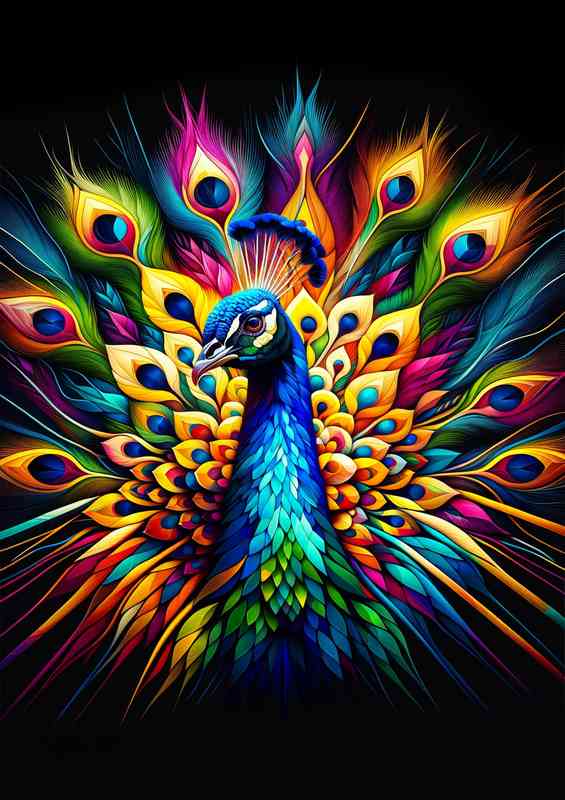 Reimagined into the form of a majestic peacock | Canvas