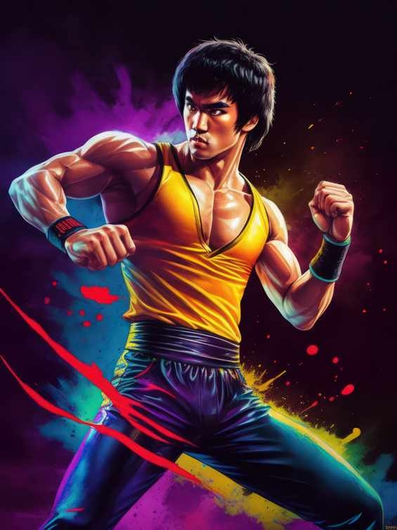 Bruce Lee coulured art | Canvas