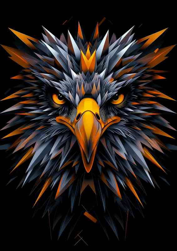 Spiked Abstract Eagle head | Di-Bond