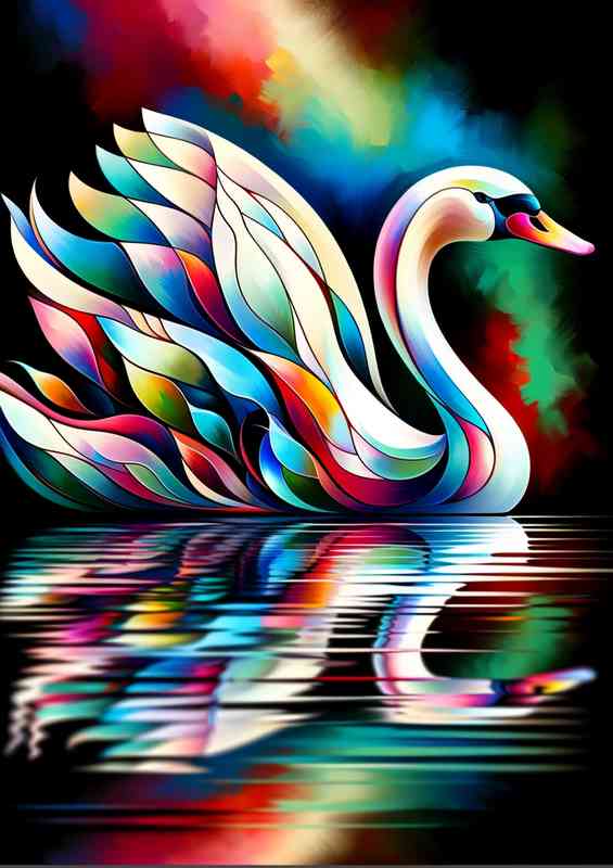 The form of a graceful swan | Poster