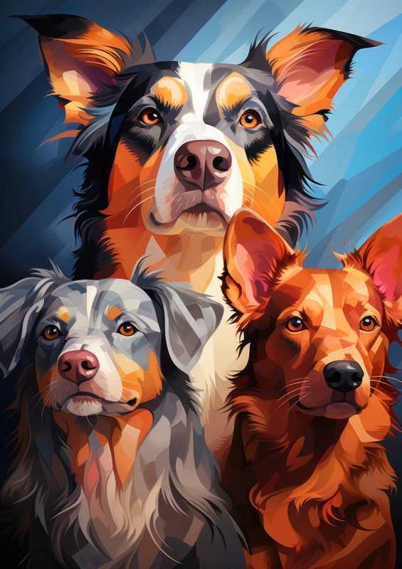 A family of Dogs | Metal Poster