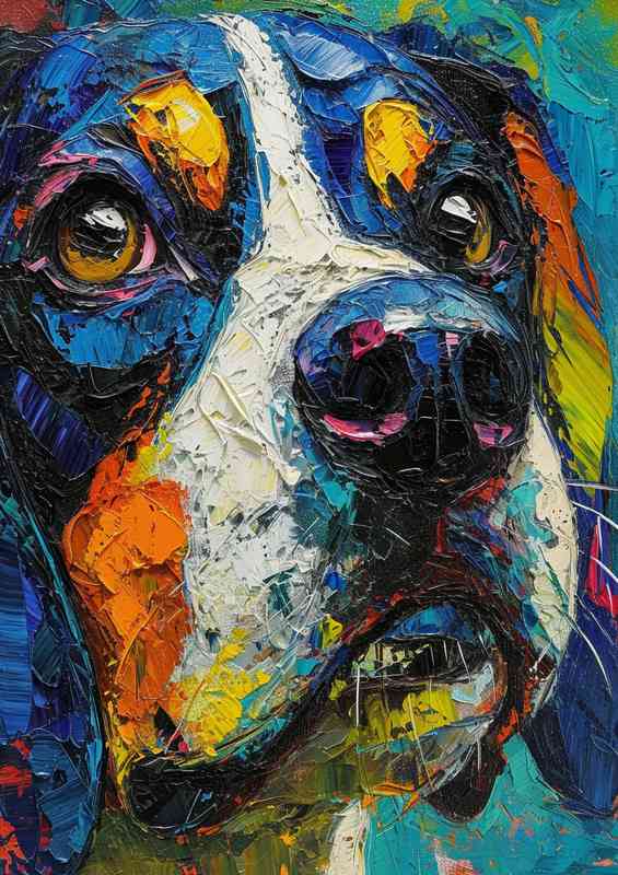 Art style of a dog painted | Canvas