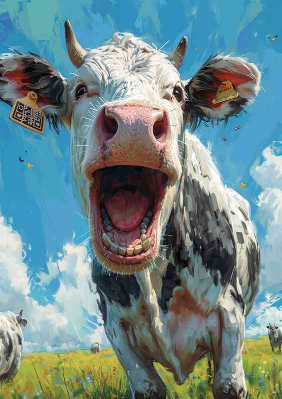Berryl the laughing cow | Di-Bond