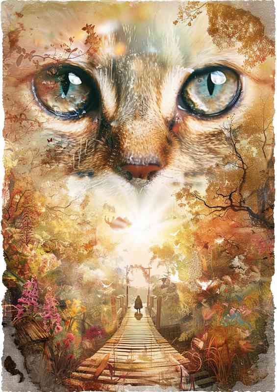 Big Cats eyes over the bridge | Di-Bond