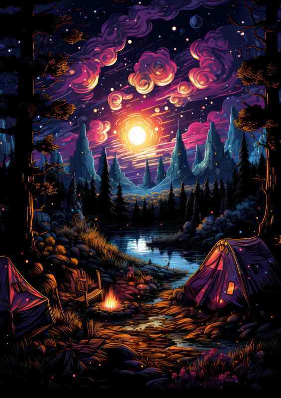 Enchanted Oasis Dreamy Desert Views | Metal Poster