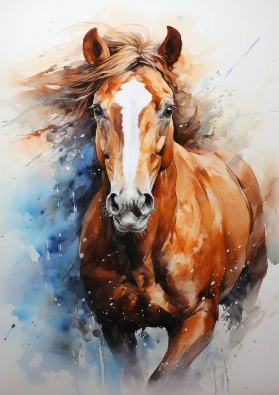 Brown Horse running | Canvas