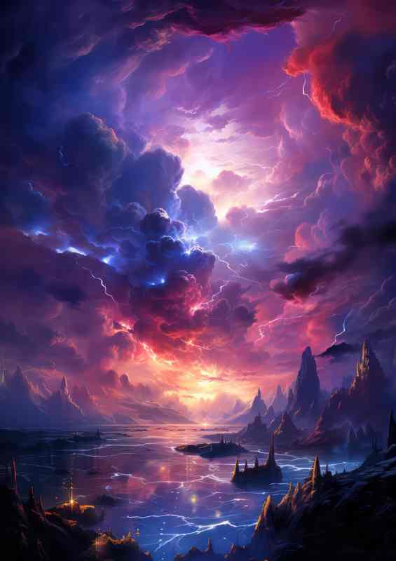 Ethereal Aurora Skies | Metal Poster