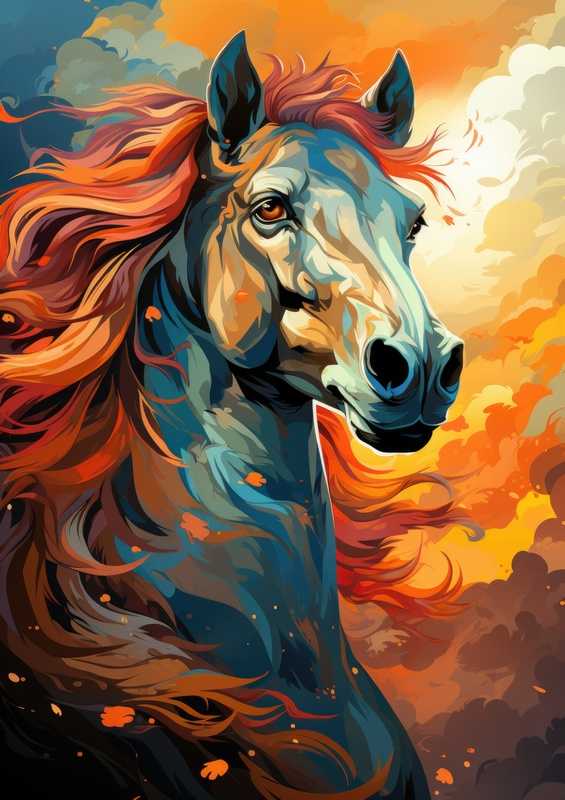 Grey beautiful Horse | Di-Bond