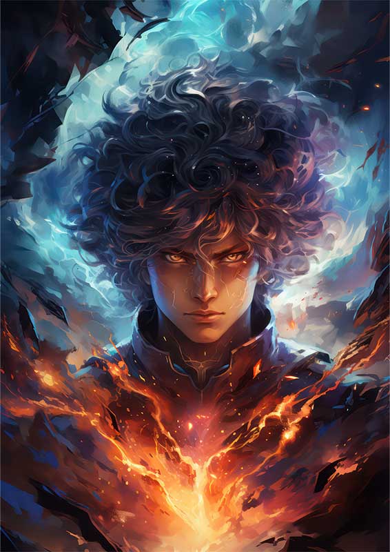 Yuuya Tenjou exploding fire ball | Canvas