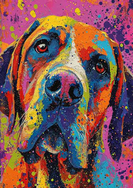 Mr wonderful dog in a painted style | Canvas