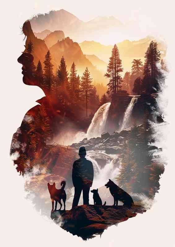 Pack of Dogs in the mountains | Metal Poster