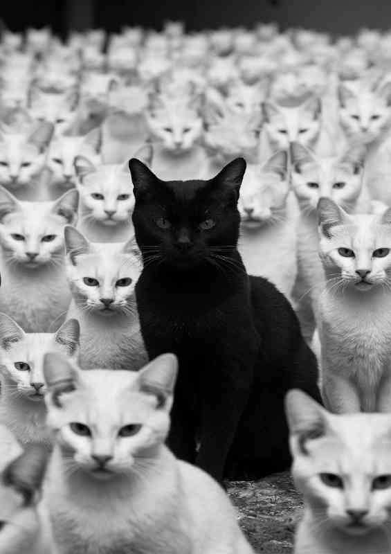 The Single black cat | Poster