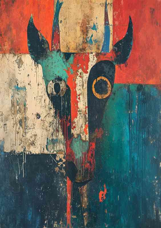 The cow abstract cubed | Poster