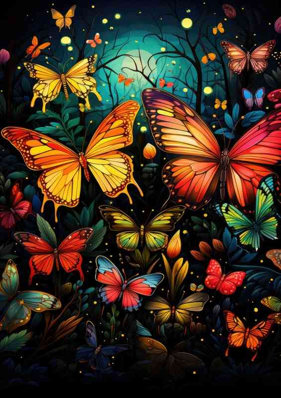 All Colours Butterflys | Di-Bond