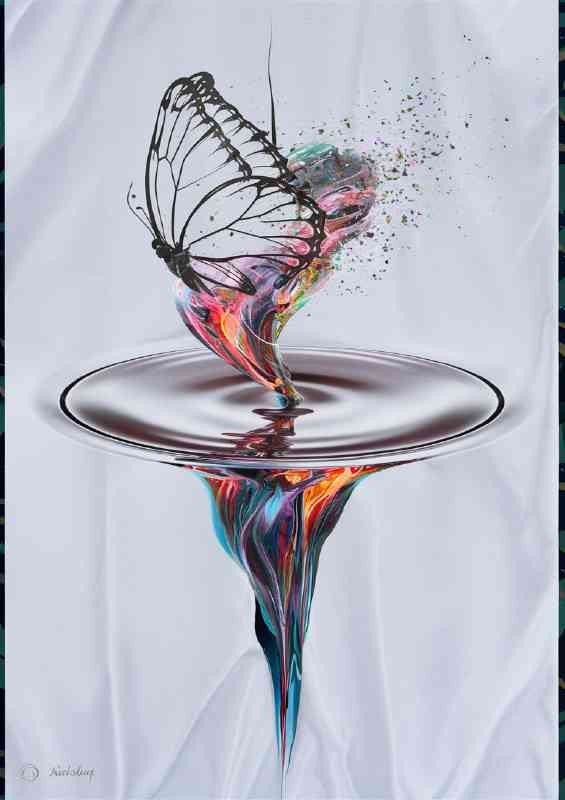 Conceptual colourful Butterfly Art | Canvas