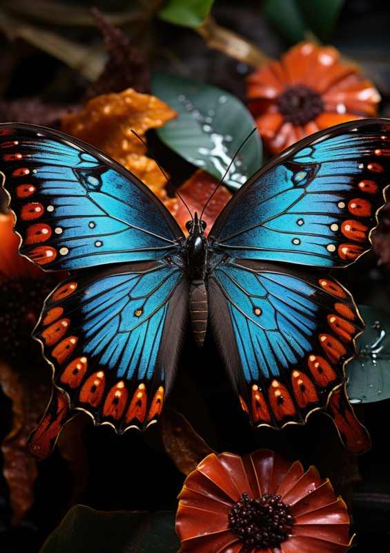 Magestic coloures blues butterfly | Di-Bond