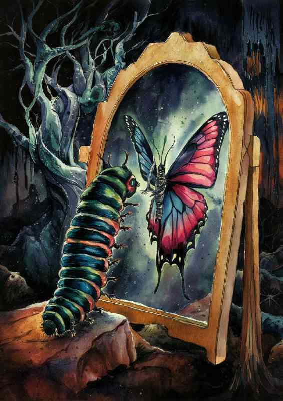 The Catterpilla transforming into butterfly | Di-Bond