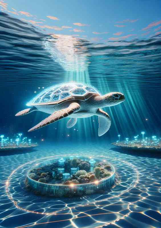 Bio engineered turtle with a crystalline shell | Canvas