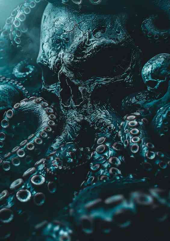 Octopus with tentacles dark sea | Canvas