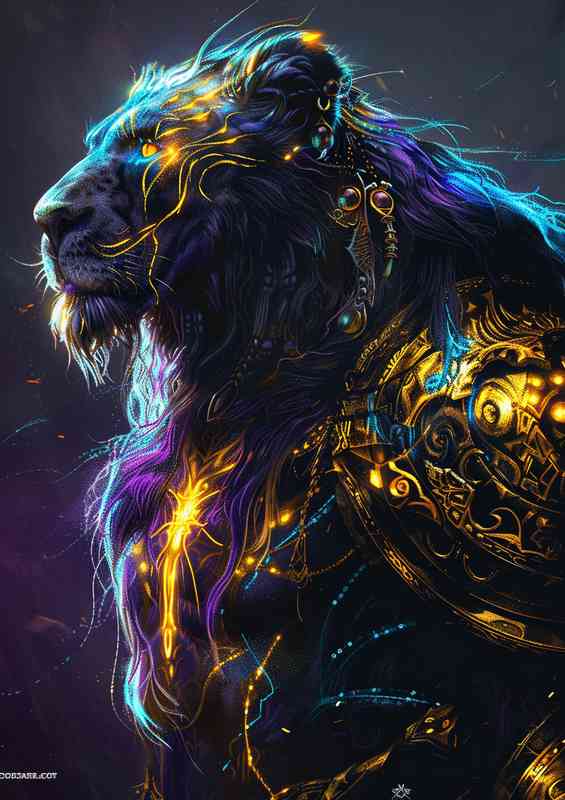 Warrior Tiger with his amour on | Canvas