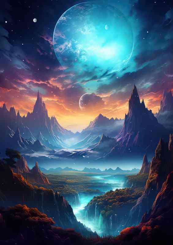 Luminous Moonlit Meadows | Poster