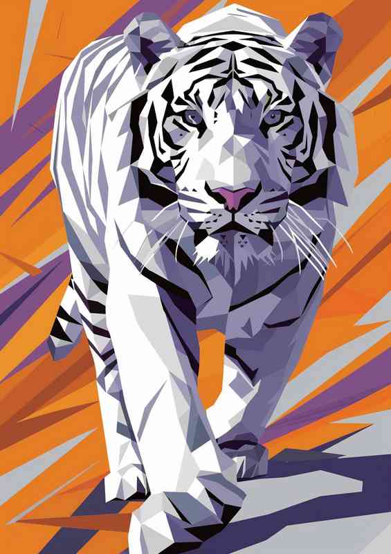 Abstract white Tiger vector | Di-Bond