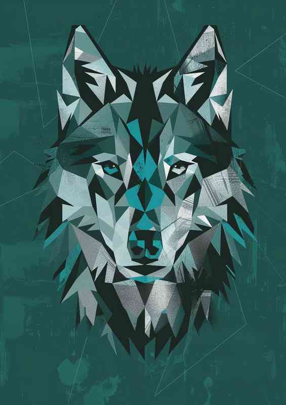Abstract wolf geo design | Di-Bond
