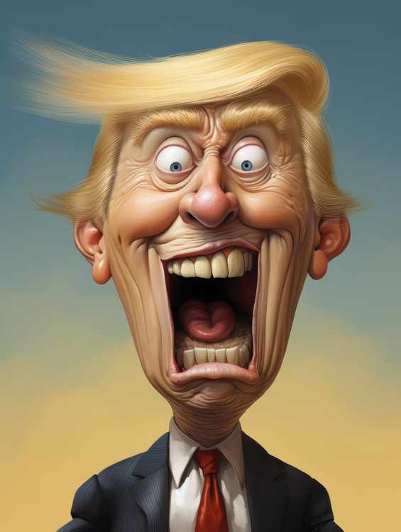 Caricature of Donald trump | Canvas