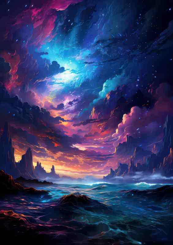 Mysterious Luminescent skies | Poster