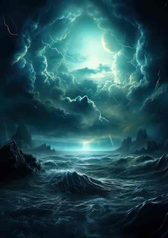 Mystic Mountain Echoes Songs of Ancient Peaks clouds | Poster
