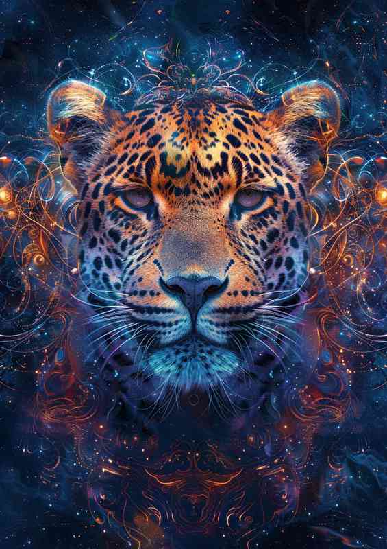 Ethereal background with an image of a leopard | Canvas