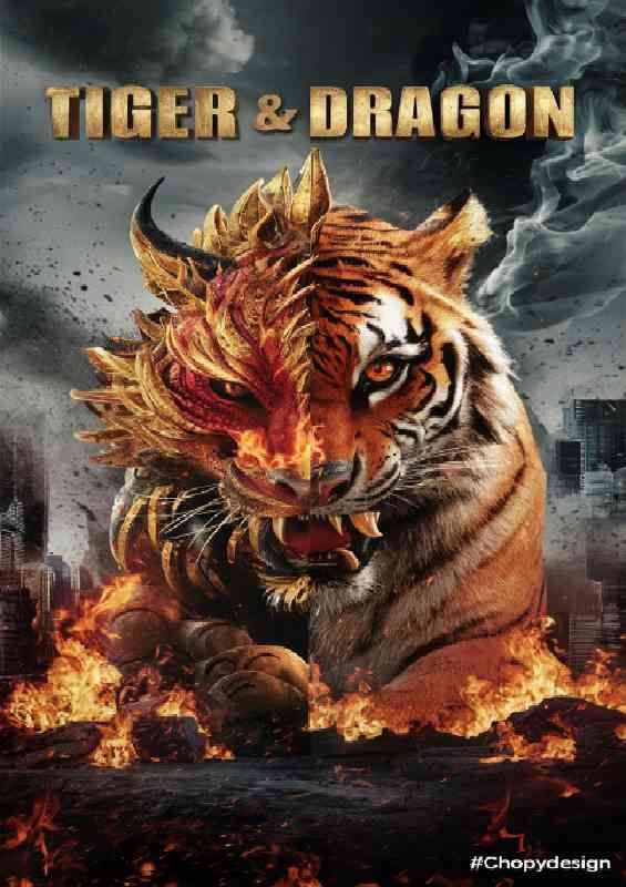 Intence Tiger and Dragon | Canvas