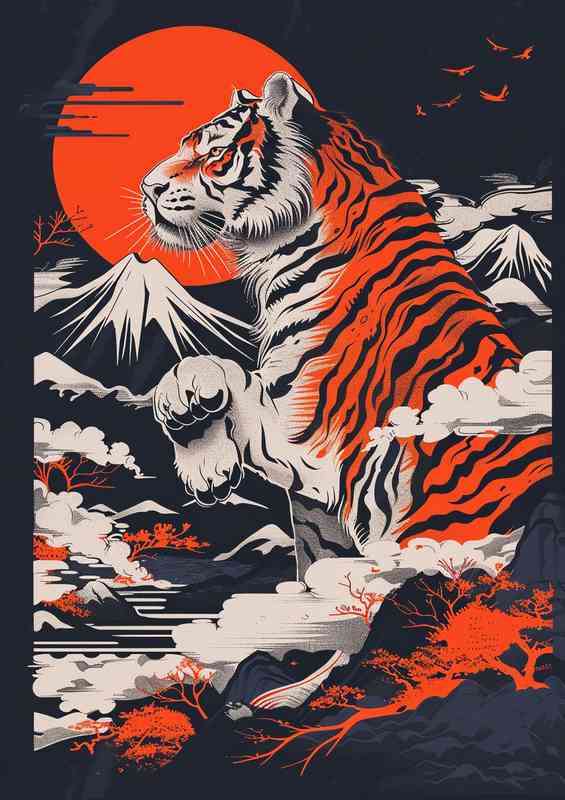 Japanese style Tiger | Poster