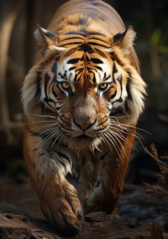 Majestic Bengal Tiger walking | Canvas