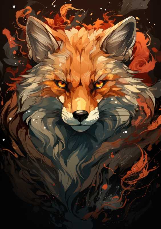 Mr fantastic fox face | Metal Poster